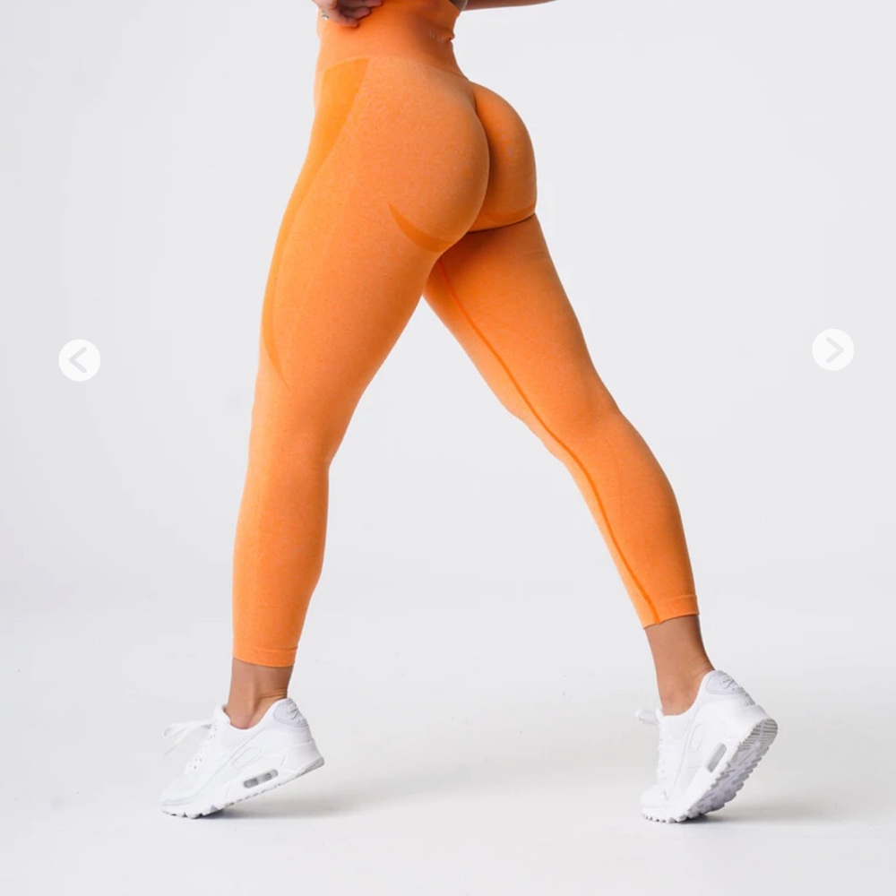 NVGTN Sunset Orange Contour Seamless Leggings